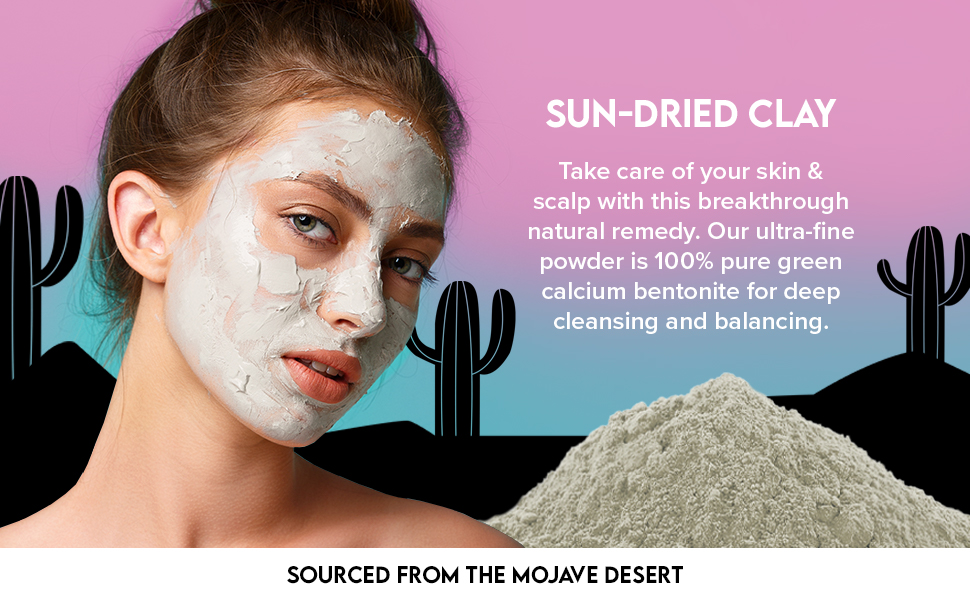 Mojave Mask, Clay Mask, Bentonite Clay, Vegan, Cruelty-Free, Face Mask, Scalp Mask