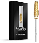 MelodySusie Upgrade 5 in 1 Nail Drill Bits, 3/32'' Carbide Tungsten Multi-function Mixed Sizes Ed...