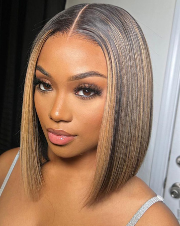 Ombre Bob Wig Human Hair