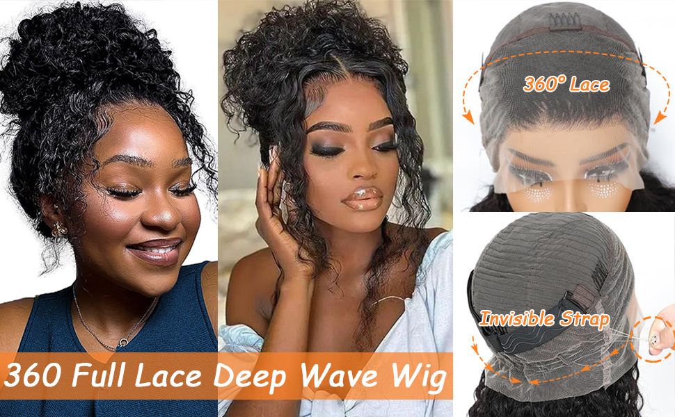 360 full frontal wigs human hair