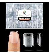Luckyfairy XS Short Square Fake Nails, 360pcs Soft Gel Pre-Shaped Acrylic Extra Short Square Nail...
