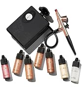 Luminess Air Basic Airbrush Makeup Kit and 9-Piece Silk 4-In-1 Airbrush Foundation Starter System...