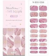 MelodySusie Semi Cured Gel Nail Strips -20 PCS Summer Gel Nail Stickers, Gel Nail Wraps - UV Ligh...