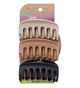 Planet Goody Sustainable Round Claw Clips, Assorted Colors (Colors may vary), 3 Counts (Pack of 1...