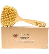 Since 1869 Hand Made in Germany - Smooth 100% Boar Bristle Body Brush, Gently Exfoliates Skin for...