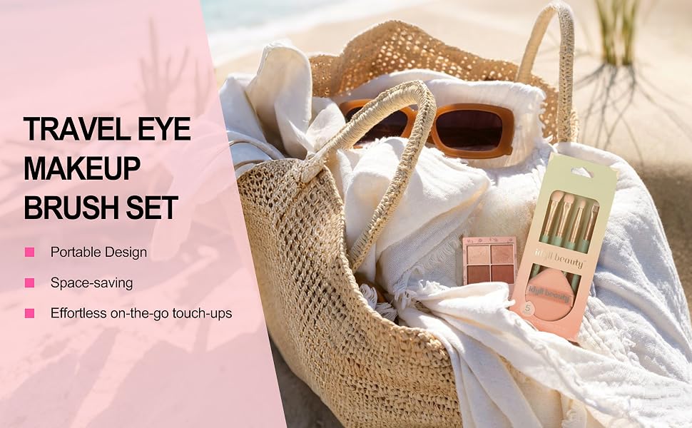 travel makeup eye brush set