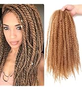 Marley Hair-18 Inch Marley Twist Braiding Hair for Faux Locs 3 Packs Cuabn Twist Hair for Twists ...