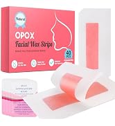 OPOX 40PCS Facial Wax Strips for Hair Removal, Facial Hair Removal for Women, Waxing Kit for Wome...