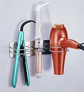Oukimly Hair Dryer and Straightener Holder Wall Mount, Curling Iron Holder Blow Dryer Holder, 3 i...