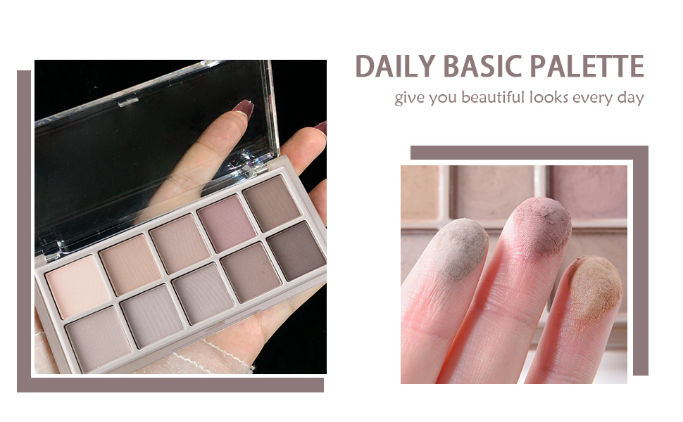 10Color Matte Neutral Taupe Grey Brown Shades