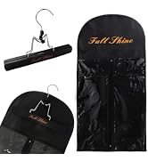 Full Shine Long Hair Extension Storage Bag With Hair Extension Hanger Dust Proof Wigs Hairpieces ...