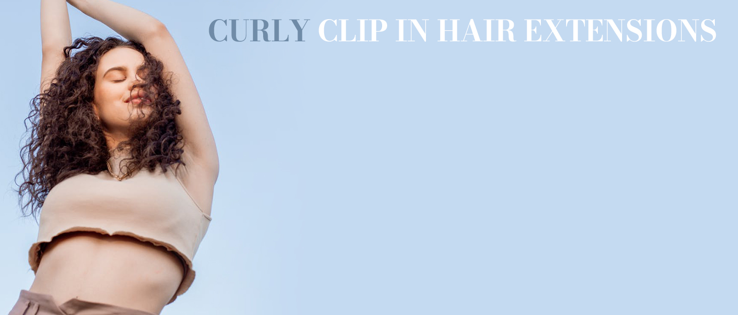 curly clip in human hair extensions