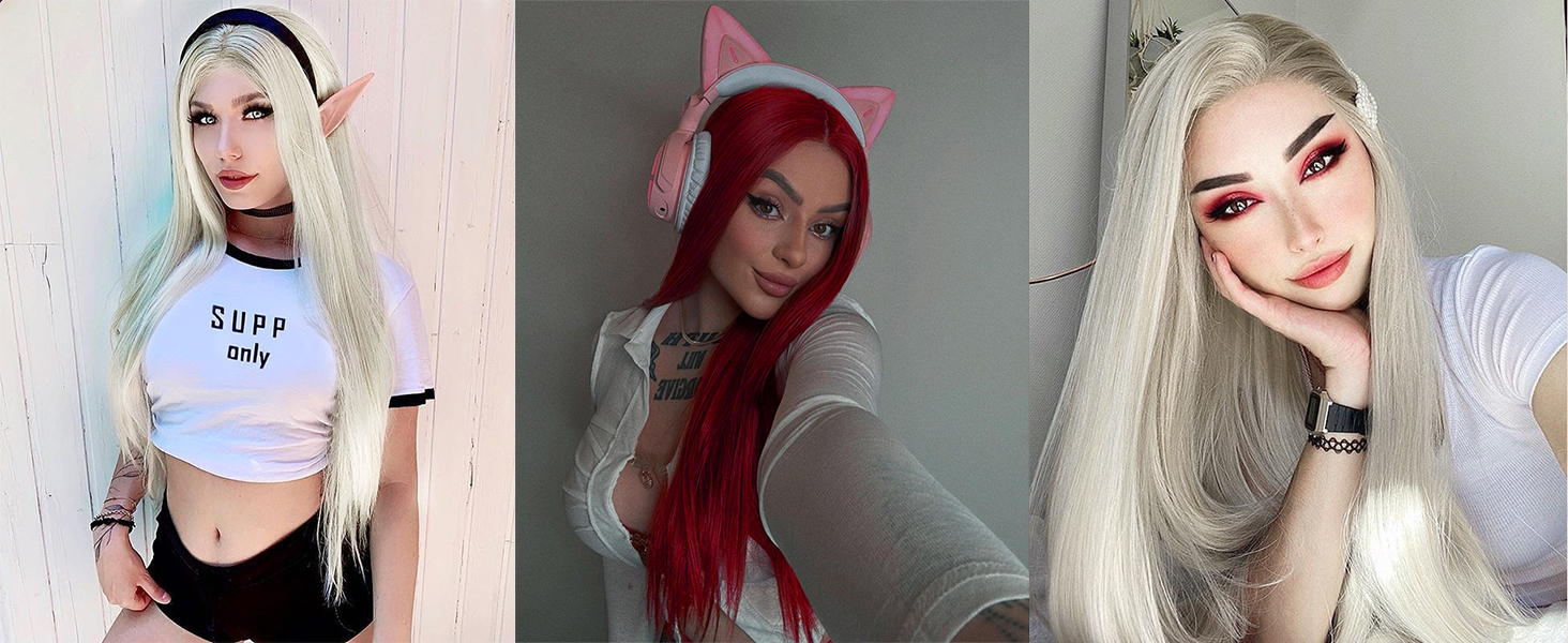 Straight Red Wigs