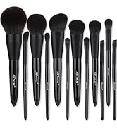 EVRCHGIEA Makeup Brush Sets, 12 PCS Wood Handle Soft Synthetic Fiber Hair Makeup Set,Premium Synt...
