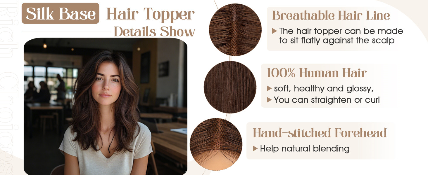 human hair topper
