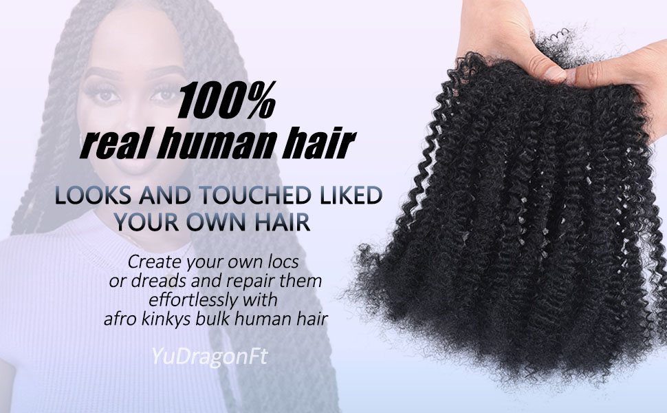 afro kinkys bulk human hair for twist