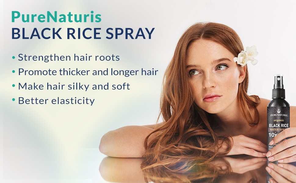 Black rice hair growth, rice water hair growth, hair growth trreatment, anti-hair loss
