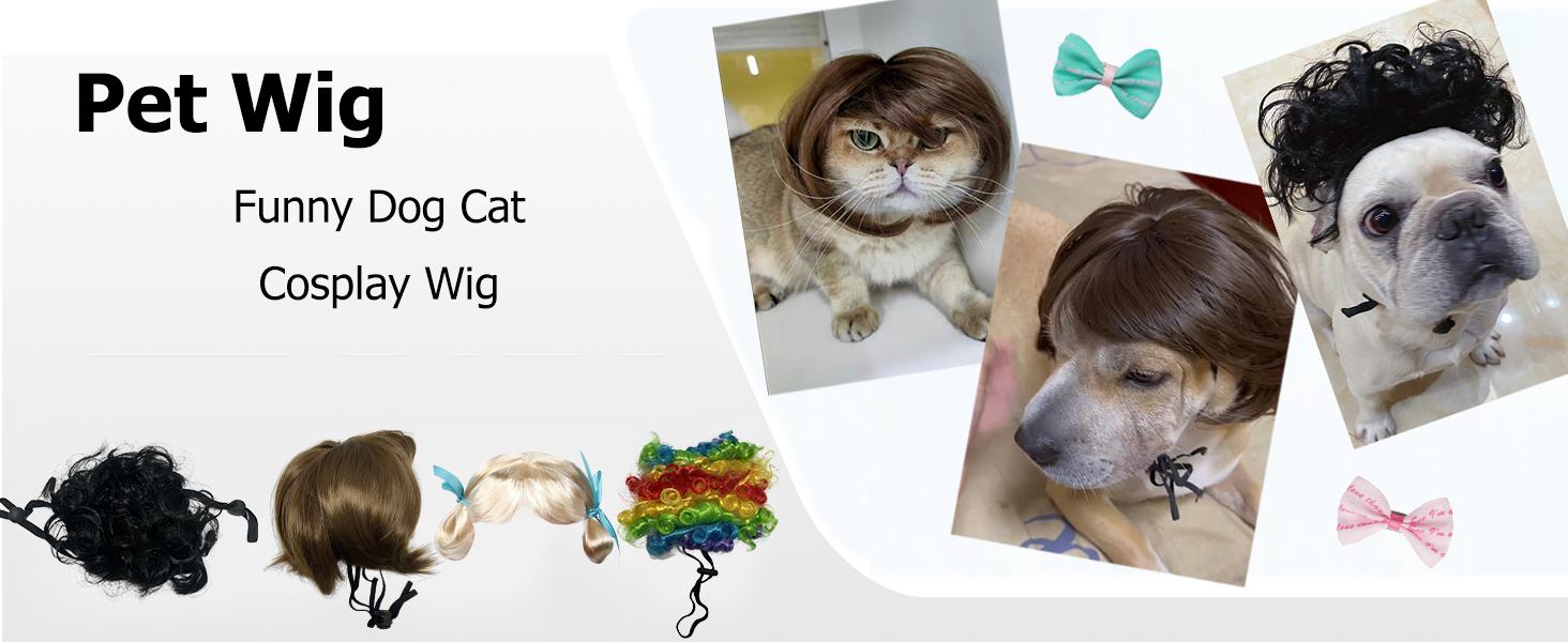 Pet wig cosplay dog cat hair