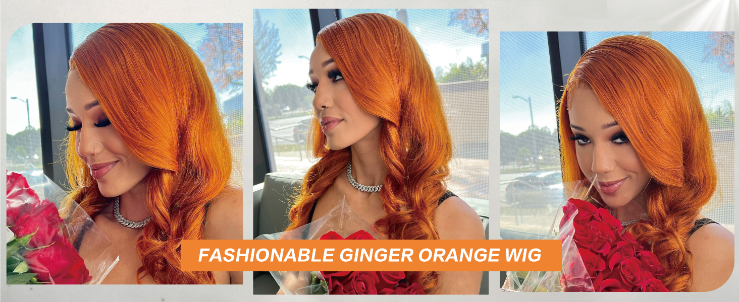 ginger lace front wigs human hair