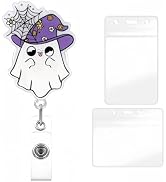 YIHONGYAN Halloween Badge Reel ID Badge Holder Retractable Badge Clips Swivel Clip Badge Reels Gh...