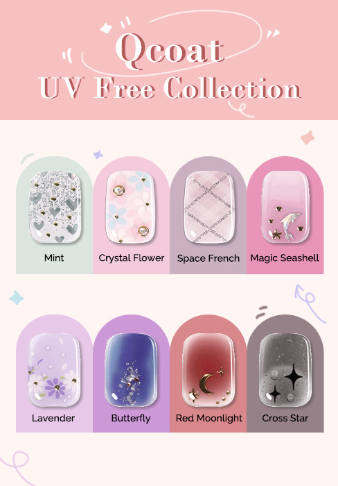 gel nail strips qcoat uv free stickers art wraps full short press on nails french tips holidays