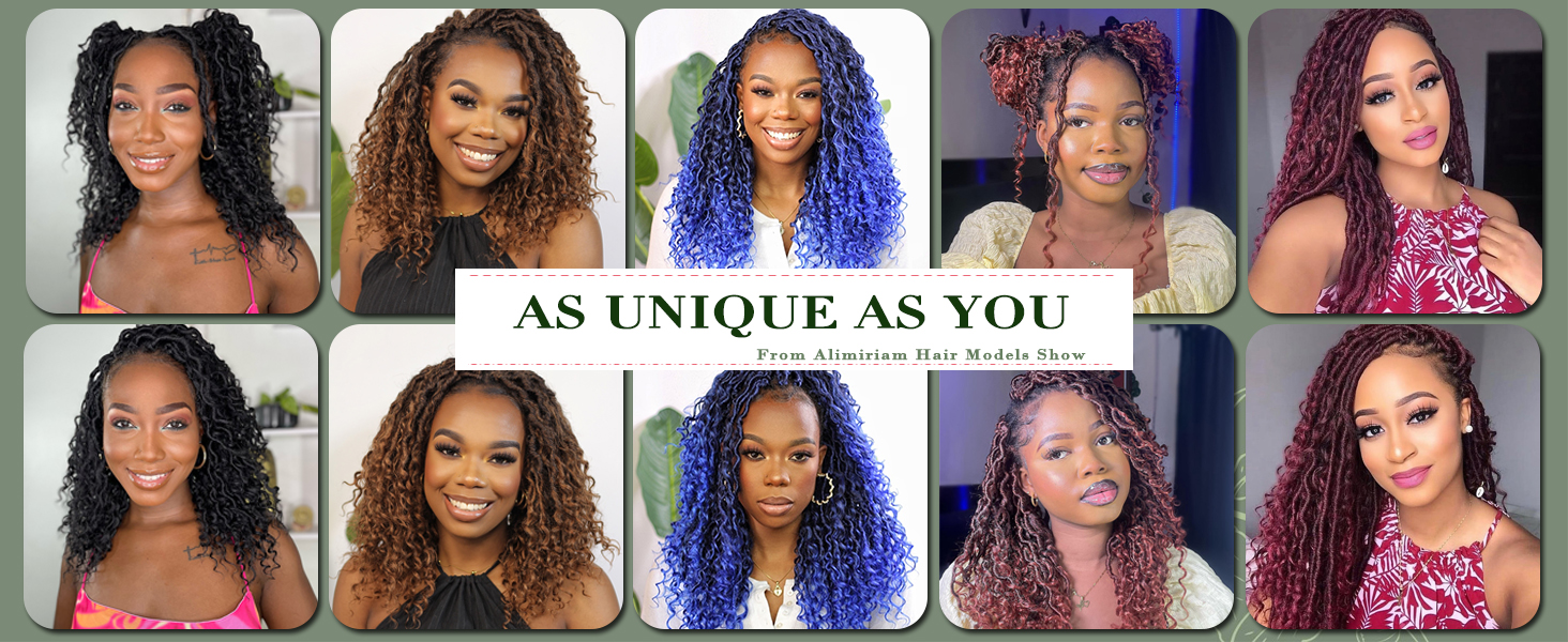 Goddess faux locs crochet hair for black women cute and gorgeous River Locs Crochet Hair with Curly