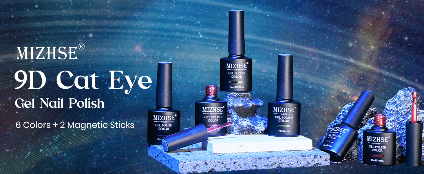 MIZHSE 9D Cat Eye Gel Nail Polish