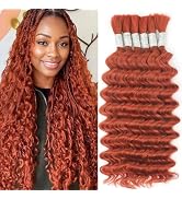 Human Braiding Hair for Boho Braids Human Hair 6 Bundles/Pack 150g 18 Inch Deep Wave Bulk Human H...