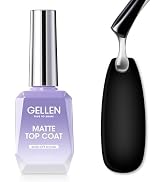GELLEN Matte Top Coat Gel Nail Polish, 18ml Matte No Wipe Top Coat Soak Off Nail Lamp Gel, Seals ...
