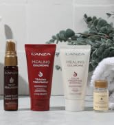 L'ANZA Keratin Healing Oil Sampler Kit, 1.7 Fl Oz Keratin Hair Oil Treatment with Travel Size Sha...