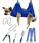 Kkiimatt 10 in 1 Pet Grooming Hammock Harness with Nail Clippers/Trimmer, Nail File, Comb,Dog Nai...
