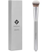 TEOYALL Flat Angled Concealer Bronzer Brush, Medium Synthetic Bristles Flawless Coverage Multitas...