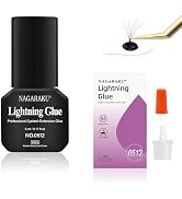 NAGARAKU Lightning Eyelash Extension Glue 0.5s Fast Drying Retention 35-45 Days 5ml/0.17fl Low Fu...