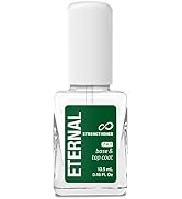 Eternal 2 in 1 Strengthening Base and Top Coat Nail Polish Treatment for All Nail Types - High-Gl...