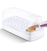 2 in 1 Nail Drill Bits Holder and Nail Drill Bits Cleansing Case with Steel Wire & Nylon Brushes,...
