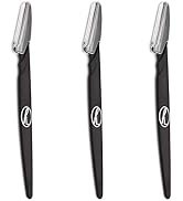 Fine Lines - Eyebrow Razor - Pack of 3, Black | Face Razors for Women, Manual Shavers Before Make...