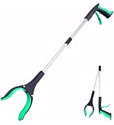 32” Extra Long Grabber Reacher Tool - Foldable Gripper and Reaching Stick, Heavy Duty Trash Pick ...