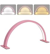 NOELNEXUS Half Moon Nail Desk Lamp, 22 Inch Half Moon Light for Nail Desk, Lash Light for Eyelash...