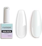 FANNEST Clear Milky White Builder Gel for Nails Set,2 pcs 6 in 1 Building Strengthener Apex,Exten...