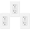 GFCI Outlet 20 Amp Non Tamper Resistant,Greencycle 3Pack Gfi Electrical Outlet 20A with Led Indicator,Electric GFCI Receptacle with Screwless Wall Plates,GFCI Plug ETL Listed,Indoor Outdoor Use,White