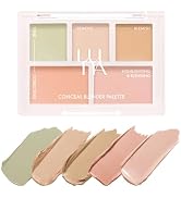 LUNA Conceal Blender Palette 5-in-1 Color Correcting and Concealing Makeup with Beige, Green, Van...