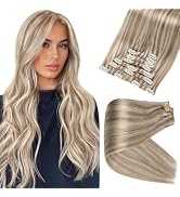Hair Extensions Real Human Hair Clip ins Blonde