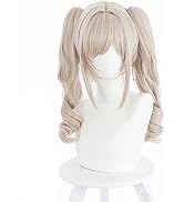 Aadesso genshin Barbara cosplay wig For Genshin Impact Cosplay Wig Double Ponytail Blonde Hallowe...