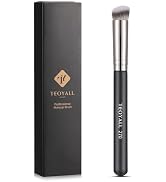 TEOYALL Angled Flat Concealer Brush, Dense Synthetic Contour Brush for Bronzer Liquid Foundation ...