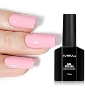 TOMICCA Baby Pink Gel Nail Polish, Light Pink Nail Polish Gel, Soak Off UV Gel Polish, Cotton Can...