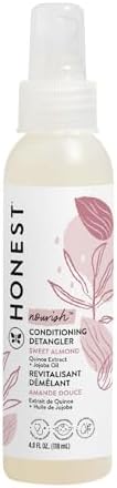 The Honest Company Conditioning Hair Detangler Leave-in Conditioner and Fortifying Spray Tear Free Cruelty-Free Hypoallergenic Almond Nourishing 4 fl oz
