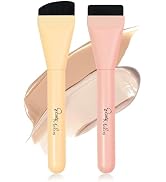 START MAKERS 2Pcs Ultra Thin Foundation Brushes, Flat Top & Angled Head Liquid Cream Foundation M...