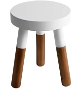 LitaEther Wood Plant Stool, Wood Accent Stool, Reverse Dipped