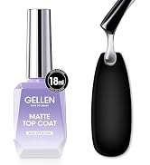Gellen Matte Top Coat Gel Nail Polish, 18ml Matte No Wipe Top Coat Soak Off Nail Lamp Gel, Seals ...