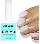 FANNEST Milky White Gel Nail Polish, Hema Free Rubber Base Builder Gel, French Tips Base Colors N...